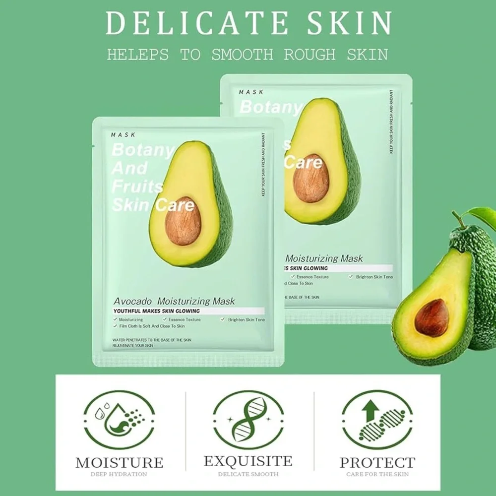 Set of 5 Avocado Moisturizing Mask
